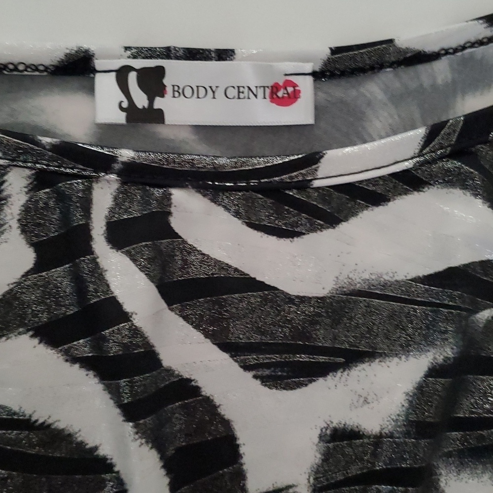 Body Central One-Shoulder Zebra Cheetah Print Ruched Bodycon Mini Dress Size M - Picture 6 of 7